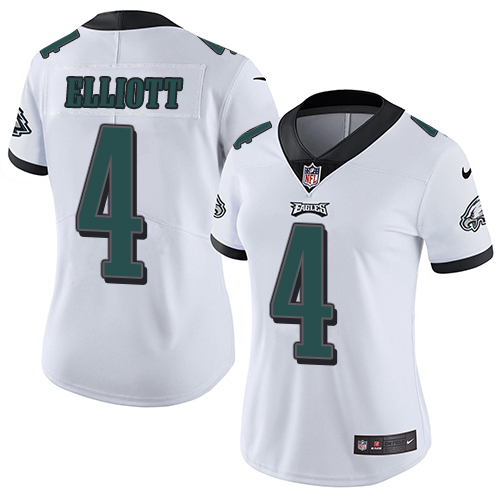 Nike Eagles #4 Jake Elliott White Women's Stitched NFL Vapor Untouchable Limited Jersey
